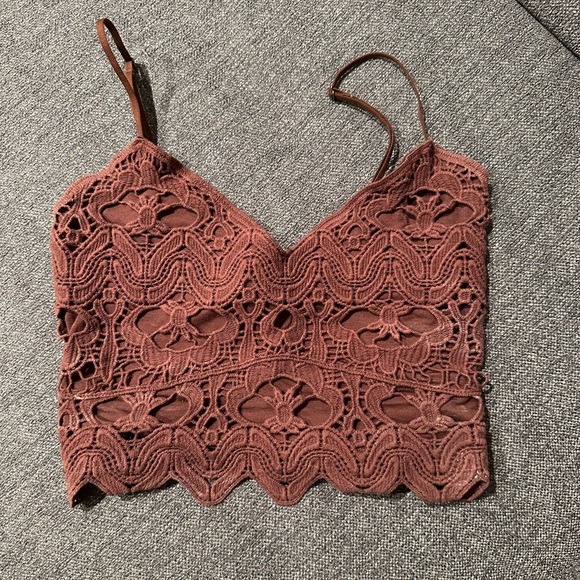 Brown Crochet Top - Picture 1 of 3